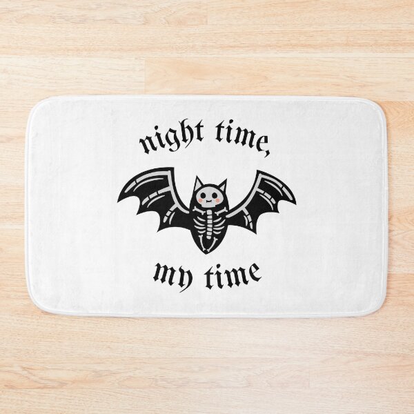 Item preview, "night time, my time" bat skeleton designed and sold by jennifersmind.
