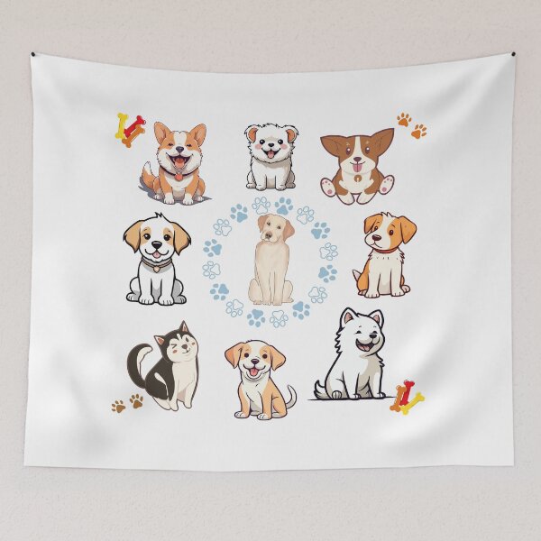 Item preview, Cute dogs be happy designed and sold by Sasidenidesign.