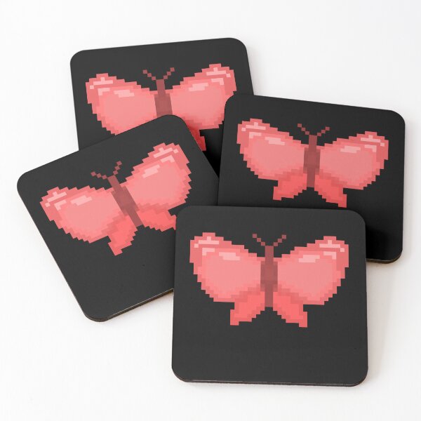 Item preview, pink pixel butterfly designed and sold by Pixelartzzz.