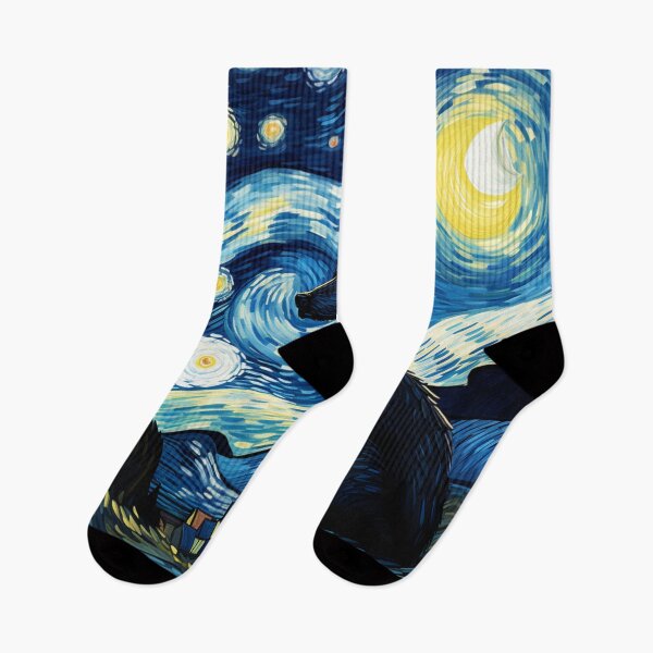 Item preview, Starry Night Wolf Van gogh Inspired Painting designed and sold by Vangoholic.