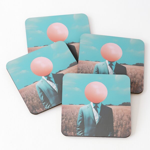 Item preview, Bubblegum Daydream: Surreal Pink Balloon Head designed and sold by VectorPlace.