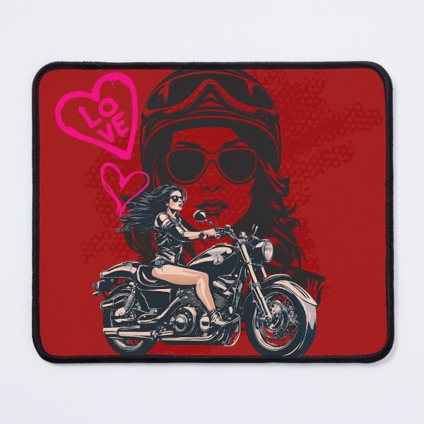 Item preview, Retro Hot Girl Biker Motorcycle designed and sold by VieBelieve.