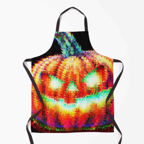 Item preview, Halloween Jack-o-Lantern Fuzzy Spikey Pixelated Glowing Eyes and Smile [like digital stained glass window] designed and sold by TeeShirtSquad.