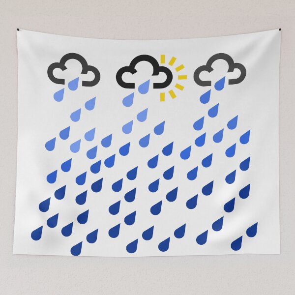 Item preview, Weather symbols rainy forecast art pattern designed and sold by GetItGiftIt.