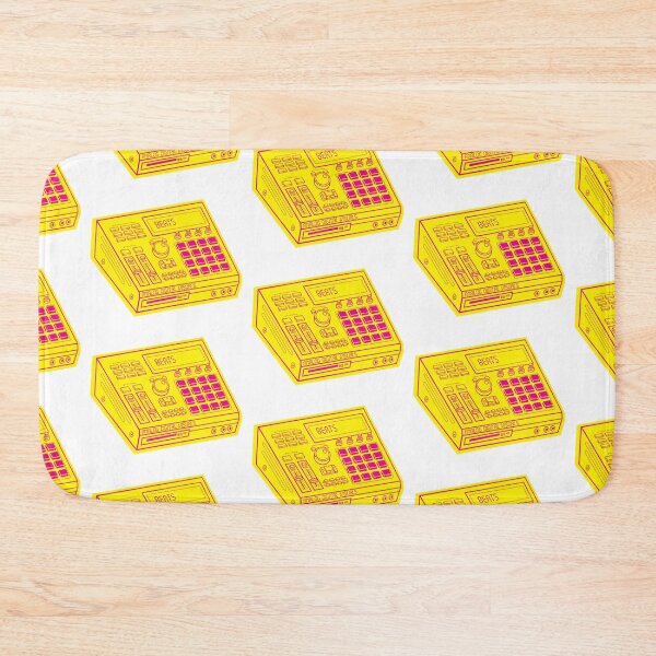 Item preview, Hip Hop Sampler Retro Graphic (Mexican Pink Lines + Yellow Rose Drop Shadow) Analog / Music designed and sold by analogdigitalvz.