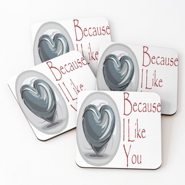 Item preview, Because I Like You - Love Heart and a Note designed and sold by MegaDirt.