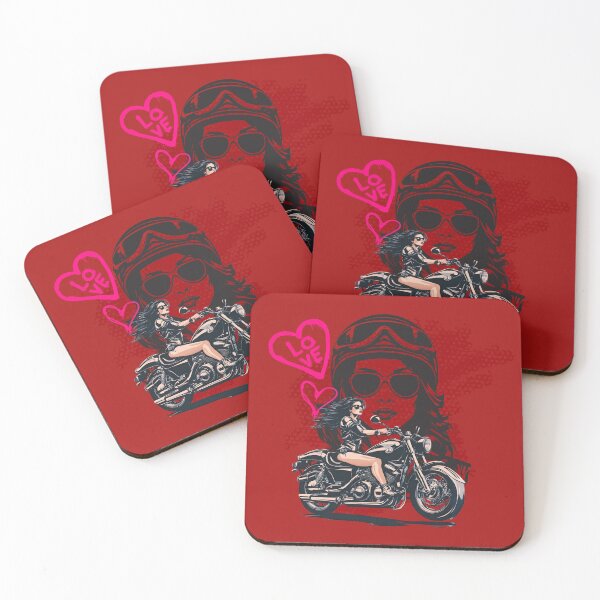 Item preview, Retro Hot Girl Biker Motorcycle  designed and sold by VieBelieve.