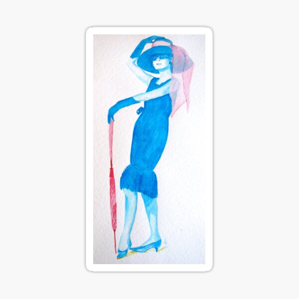 Audrey's Little Blue Dress Sticker