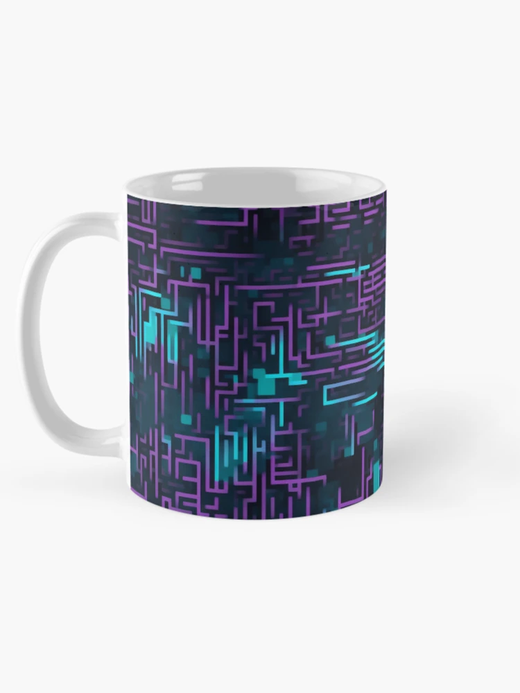 Thumbnail 5 of 6, Coffee Mug, Digital Code Abstract Pattern designed and sold by SideSignal.