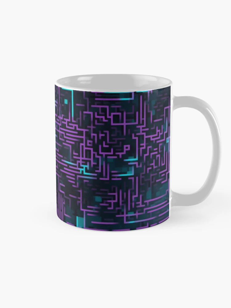 Thumbnail 3 of 6, Coffee Mug, Digital Code Abstract Pattern designed and sold by SideSignal.
