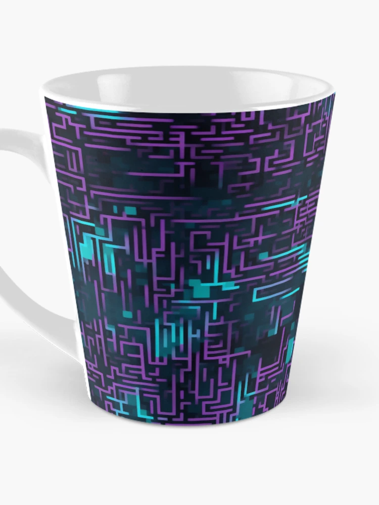Thumbnail 3 of 4, Coffee Mug, Digital Code Abstract Pattern designed and sold by SideSignal.