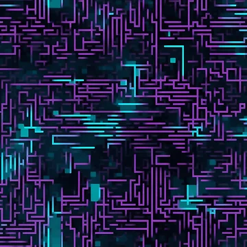 Artwork thumbnail, Digital Code Abstract Pattern by SideSignal