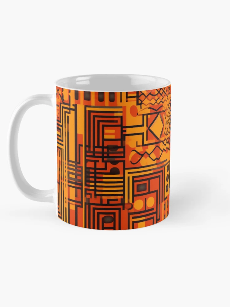 Thumbnail 5 of 6, Coffee Mug, Digital Code Abstract Pattern designed and sold by SideSignal.