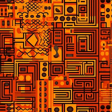 Artwork thumbnail, Digital Code Abstract Pattern by SideSignal