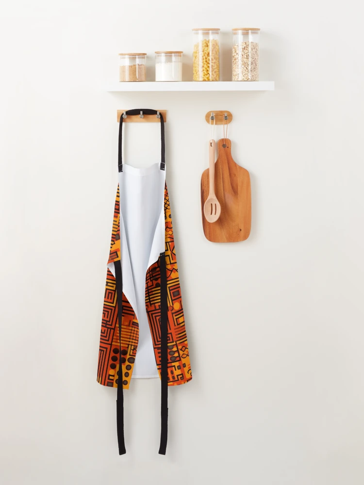 Thumbnail 2 of 6, Apron, Digital Code Abstract Pattern designed and sold by SideSignal.