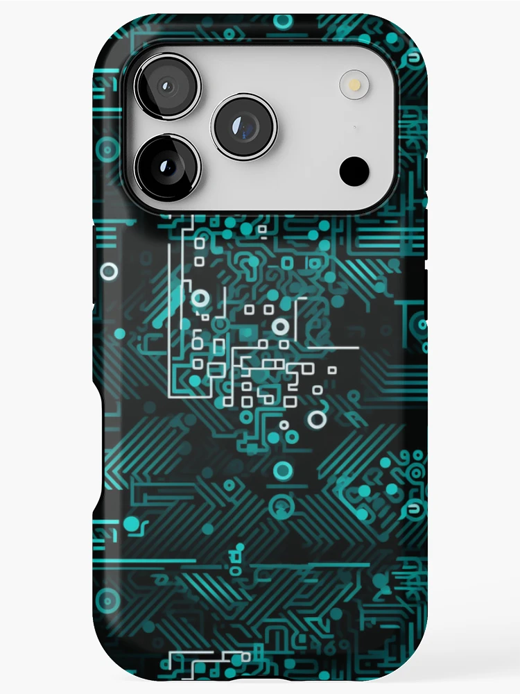 Thumbnail 1 of 4, iPhone Case, Digital Code Abstract Pattern designed and sold by SideSignal.