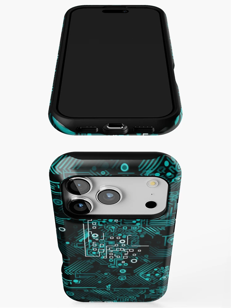 Thumbnail 3 of 4, iPhone Case, Digital Code Abstract Pattern designed and sold by SideSignal.