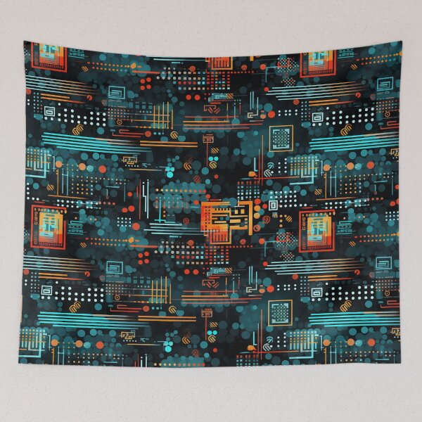 Item preview, Digital Code Abstract Pattern designed and sold by SideSignal.