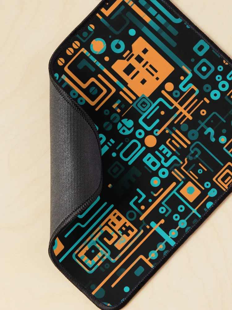 Thumbnail 2 of 5, Mouse Pad, Digital Code Abstract Pattern designed and sold by SideSignal.