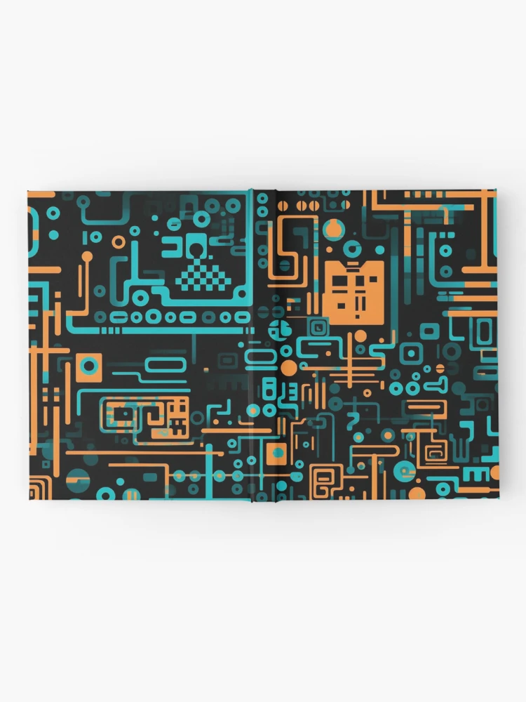 Thumbnail 2 of 3, Journal, Digital Code Abstract Pattern designed and sold by SideSignal.