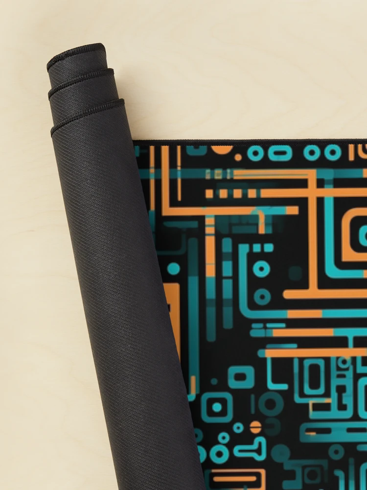 Thumbnail 2 of 5, Mouse Pad, Digital Code Abstract Pattern designed and sold by SideSignal.