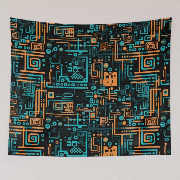 Item preview, Digital Code Abstract Pattern designed and sold by SideSignal.
