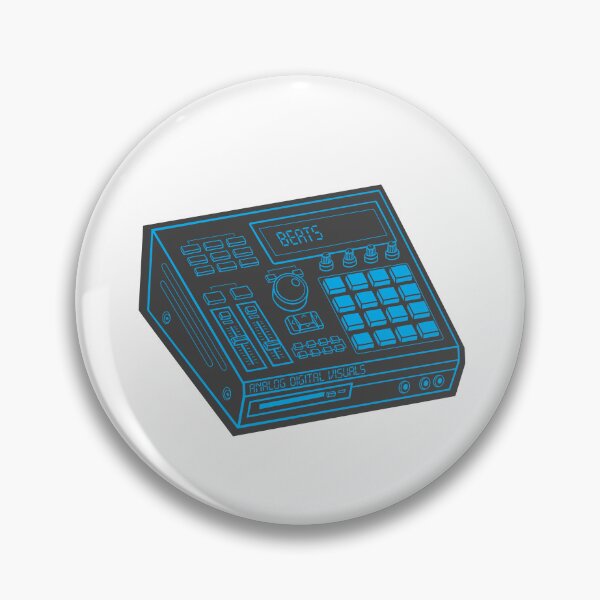 Item preview, Y2K Music Production – MPC Design (Vivid Cerulean Lines + Arsenic Drop Shadow) Analog / Music designed and sold by analogdigitalvz.