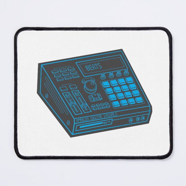 Item preview, Y2K Music Production – MPC Design (Vivid Cerulean Lines + Arsenic Drop Shadow) Analog / Music designed and sold by analogdigitalvz.