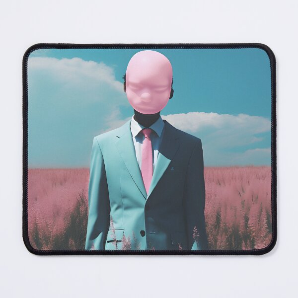 Item preview, Surreal Solitude: Monochrome Head in Fields designed and sold by VectorPlace.