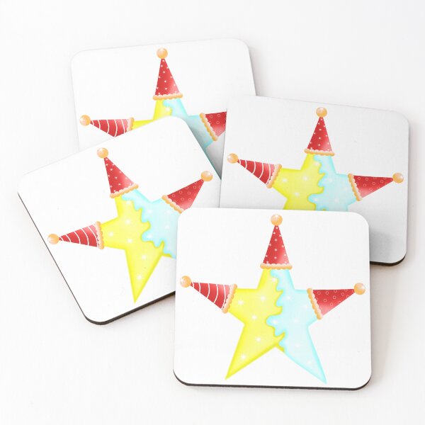 Item preview, Cute christmas star with santa hat.  designed and sold by Onanong2531.