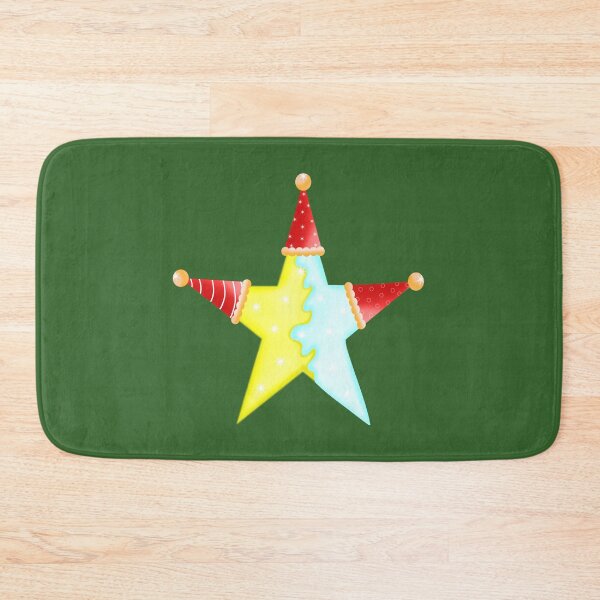 Item preview, Cute christmas star with santa hat.  designed and sold by Onanong2531.
