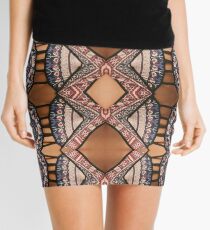  Pattern, tracery, weave, figure, structure, framework, composition, frame, texture Mini Skirt