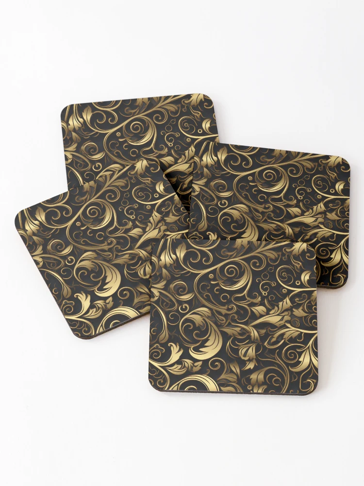 Thumbnail 1 of 5, Coasters (Set of 4), Filigree Pattern designed and sold by SideSignal.