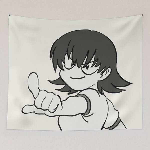 Item preview, I draw smug tomo pointing / funny azumanga daioh meme designed and sold by RansRoom.