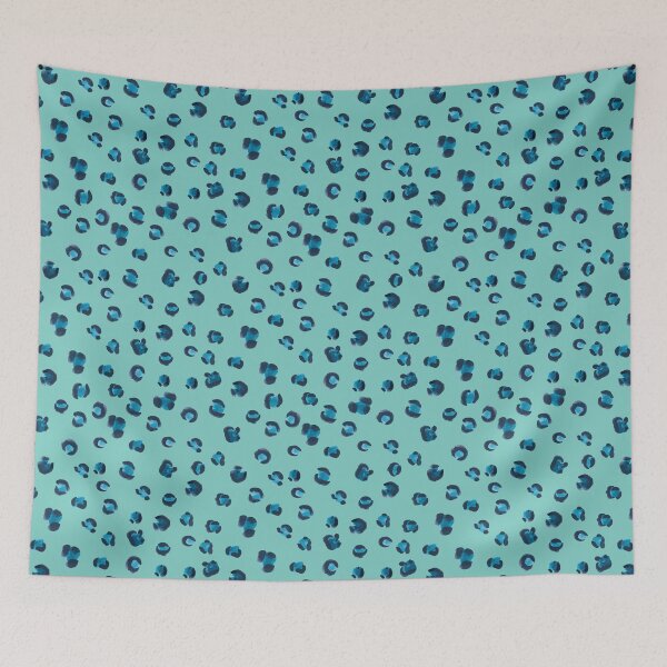Item preview, Blue and Turquoise Leopard Print designed and sold by FuriByDesign.