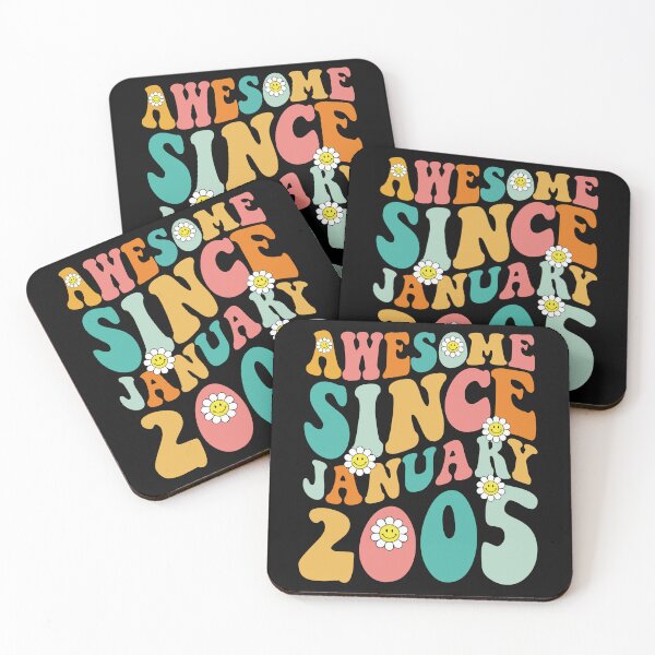 Item preview, Awesome Since January 2005 | Made In 2005 | Retro Groovy Birthday designed and sold by Christina-grich.