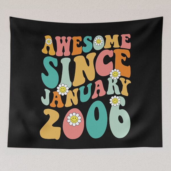 Item preview, Awesome Since January 2006 | Made In 2006 | Retro Groovy Birthday designed and sold by Christina-grich.
