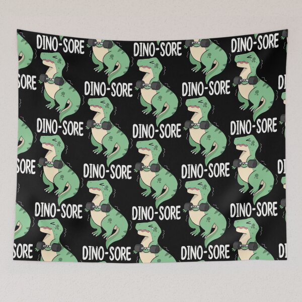 Item preview, Funny Dinosaur Gym Workout Dino-Sore designed and sold by PunPartners.