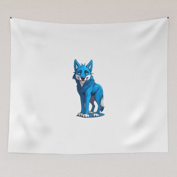 Item preview, blue wolf designed and sold by KorArtStudio.