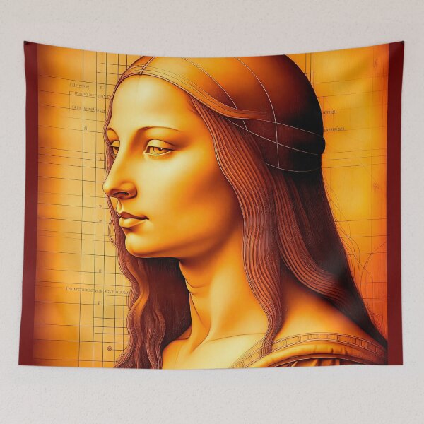 Item preview, Drawing Portrait Of Young Woman Inspired By Leonardo da Vinci designed and sold by LanaGustavsson.
