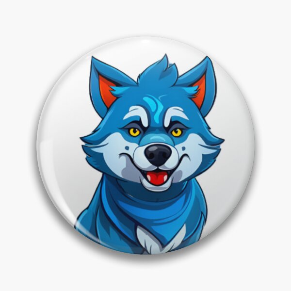 Item preview, cool blue wolf designed and sold by KorArtStudio.