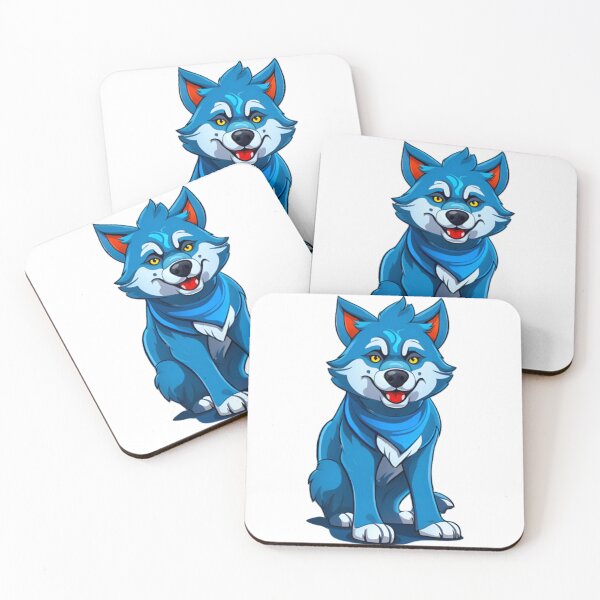 Item preview, cool blue wolf designed and sold by KorArtStudio.