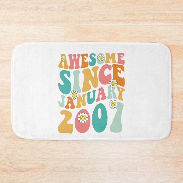 Item preview, Awesome Since January 2007 | Made In 2007 | Retro Groovy Birthday designed and sold by Christina-grich.