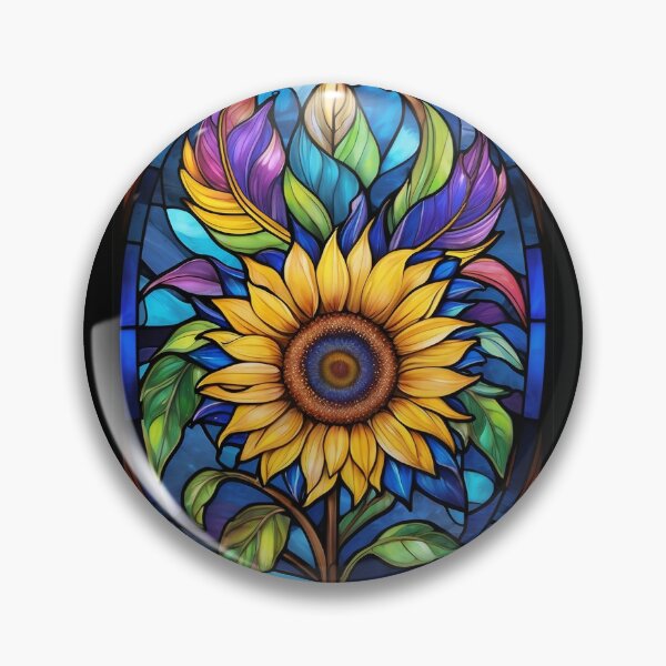 Item preview, Stained Glass Sunflower designed and sold by Desfix.