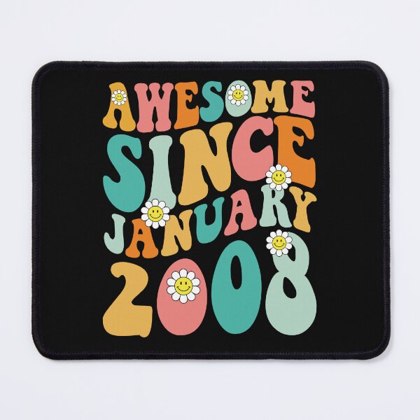 Item preview, Awesome Since January 2008 | Made In 2008 | Retro Groovy Birthday designed and sold by Christina-grich.