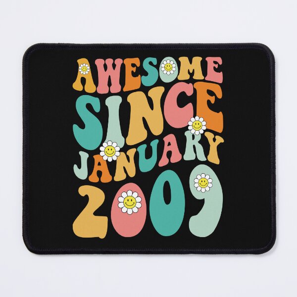 Item preview, Awesome Since January 2009 | Made In 2009 | Retro Groovy Birthday designed and sold by Christina-grich.