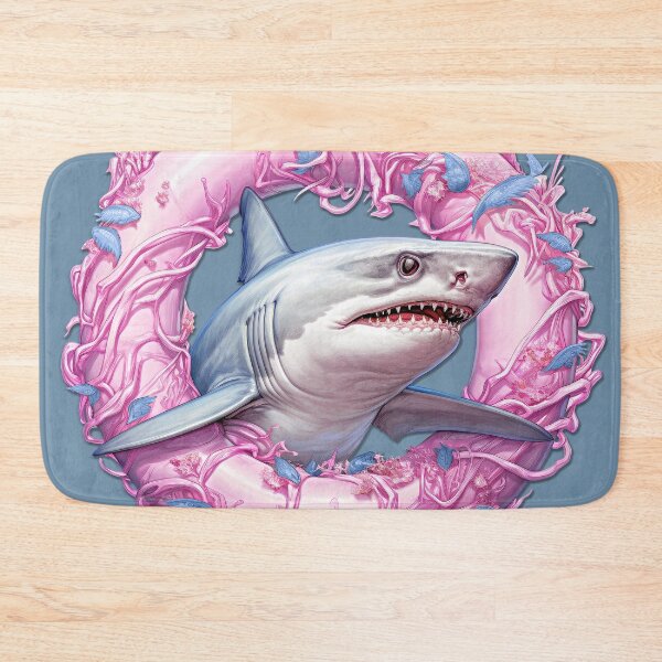 Item preview, Shark in a Pink Life Preserver designed and sold by MagicColorPrint.