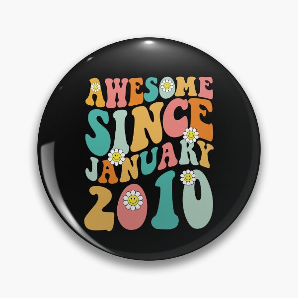 Item preview, Awesome Since January 2010 | Made In 2010 | Retro Groovy Birthday designed and sold by Christina-grich.