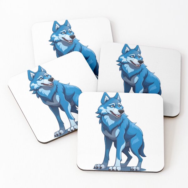 Item preview, blue wolf dog designed and sold by KorArtStudio.