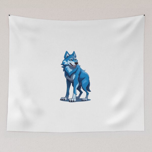 Item preview, blue wolf dog designed and sold by KorArtStudio.